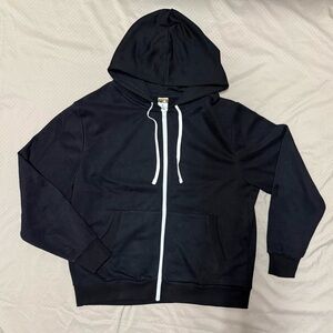 Men's Black Zip-Up Hoodie